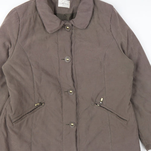 Eastex Women’s Brown UK 14 Padded Collared Button Jacket