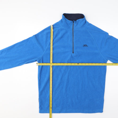 Trespass Men's Blue S 1/4 Zip Fleece Pullover Sweatshirt