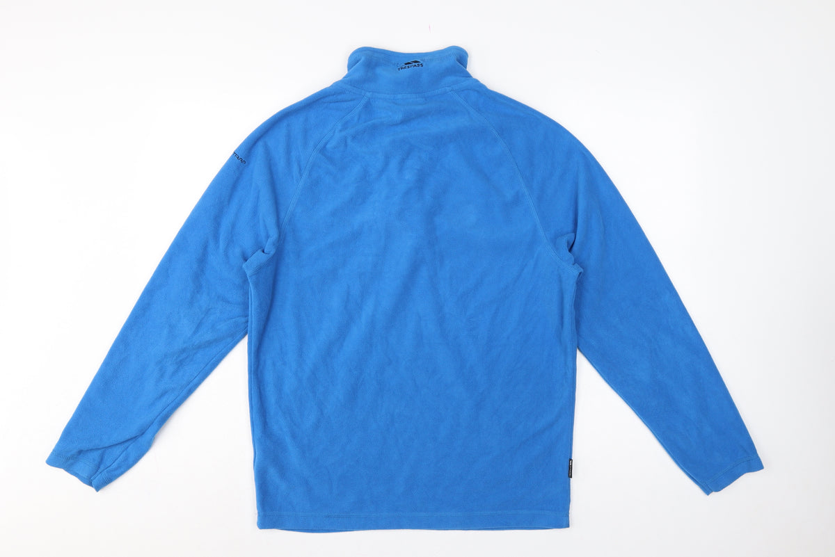 Trespass Men's Blue S 1/4 Zip Fleece Pullover Sweatshirt