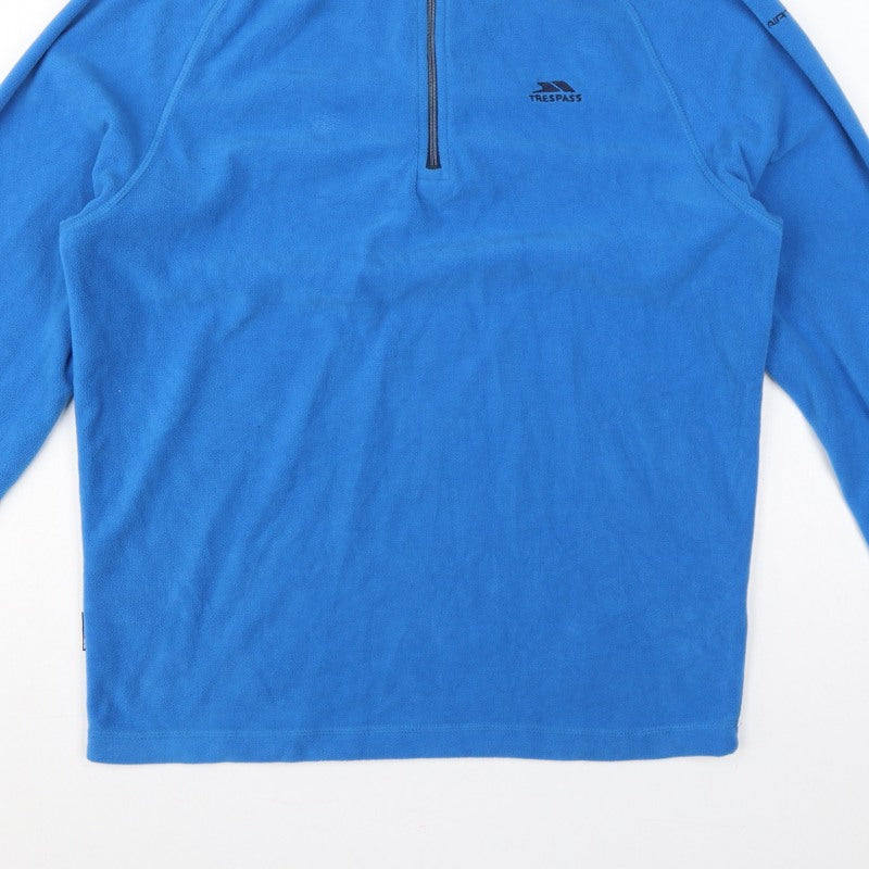 Trespass Men's Blue S 1/4 Zip Fleece Pullover Sweatshirt