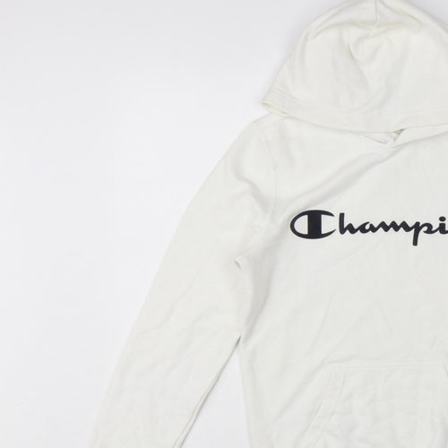 Champion Men’s Ivory XS Pullover Logo Hoodie Hooded Fleece