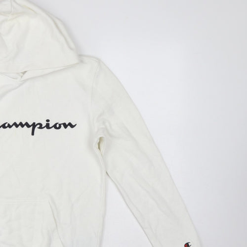 Champion Men’s Ivory XS Pullover Logo Hoodie Hooded Fleece
