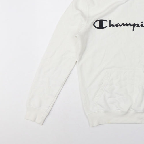Champion Men’s Ivory XS Pullover Logo Hoodie Hooded Fleece