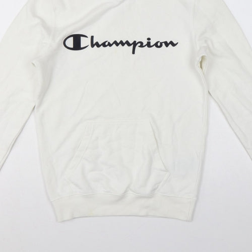 Champion Men’s Ivory XS Pullover Logo Hoodie Hooded Fleece