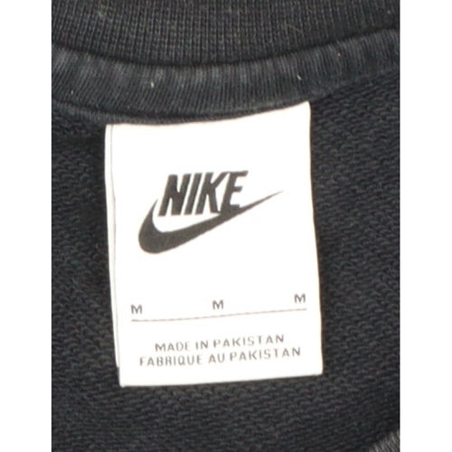Nike Men Black M Pullover Crew Neck Embroidered Logo Sweatshirt