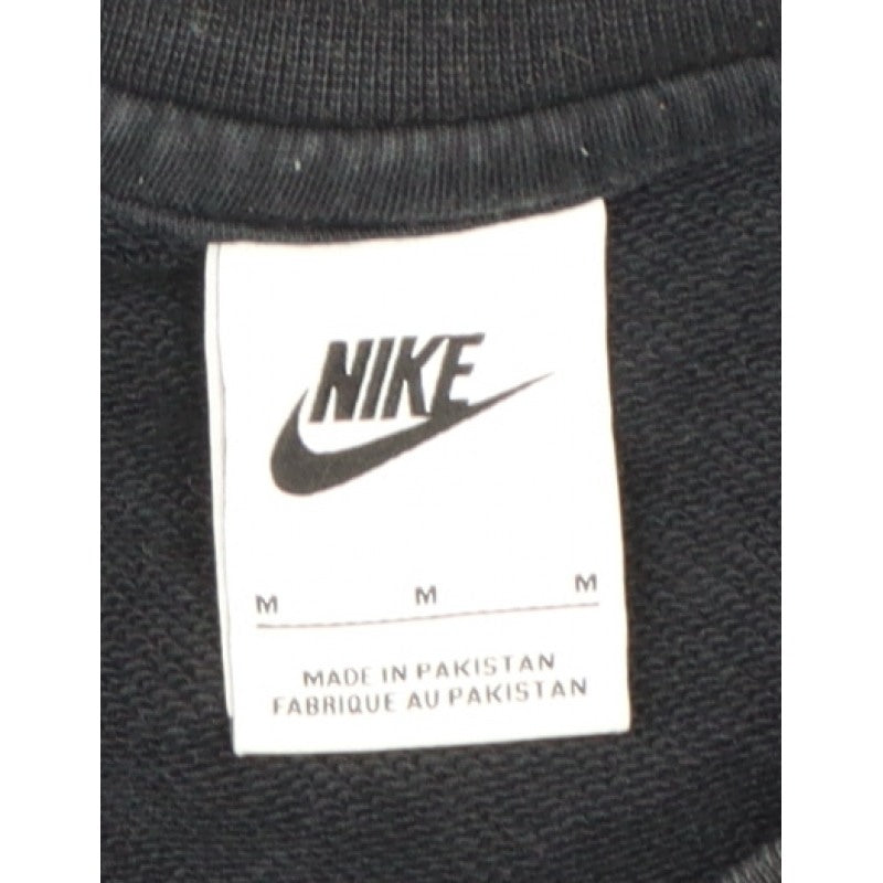 Nike Men Black M Pullover Crew Neck Embroidered Logo Sweatshirt