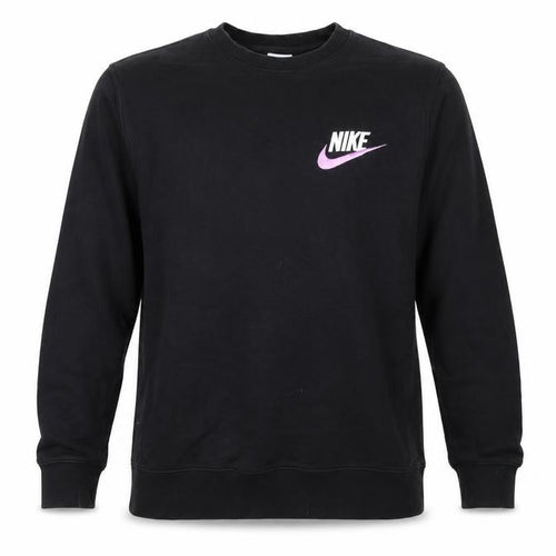 Nike Men Black M Pullover Crew Neck Embroidered Logo Sweatshirt