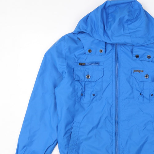Jack & Jones Men’s Blue M Hooded Full Zip Utility Jacket