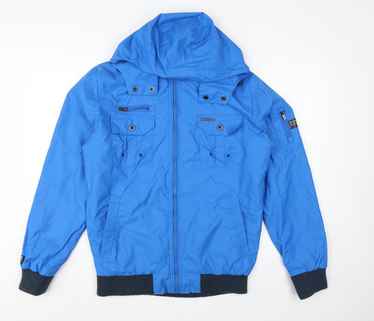 Jack & Jones Men’s Blue M Hooded Full Zip Utility Jacket