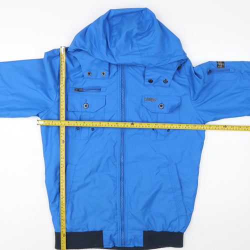Jack & Jones Men’s Blue M Hooded Full Zip Utility Jacket