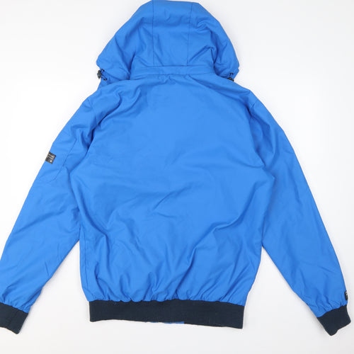 Jack & Jones Men’s Blue M Hooded Full Zip Utility Jacket