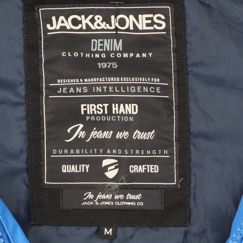 Jack & Jones Men’s Blue M Hooded Full Zip Utility Jacket