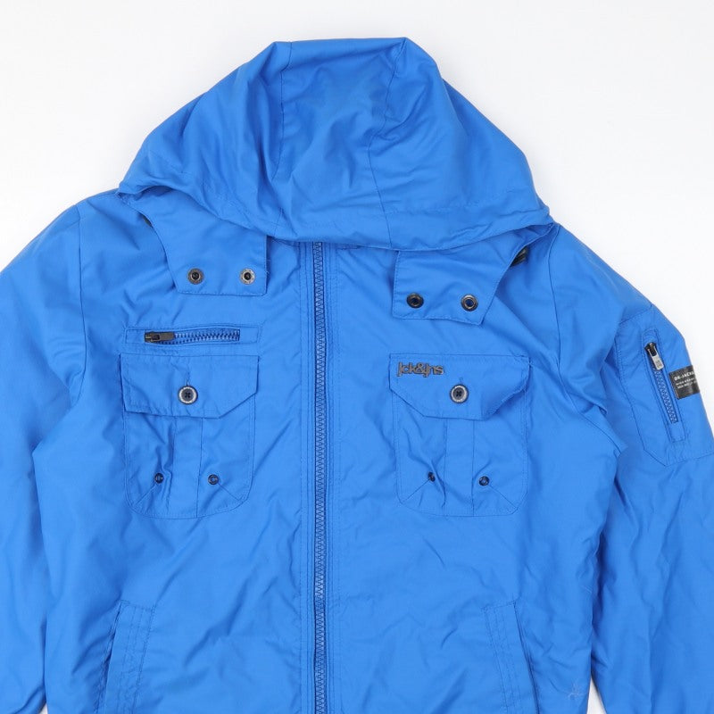 Jack & Jones Men’s Blue M Hooded Full Zip Utility Jacket