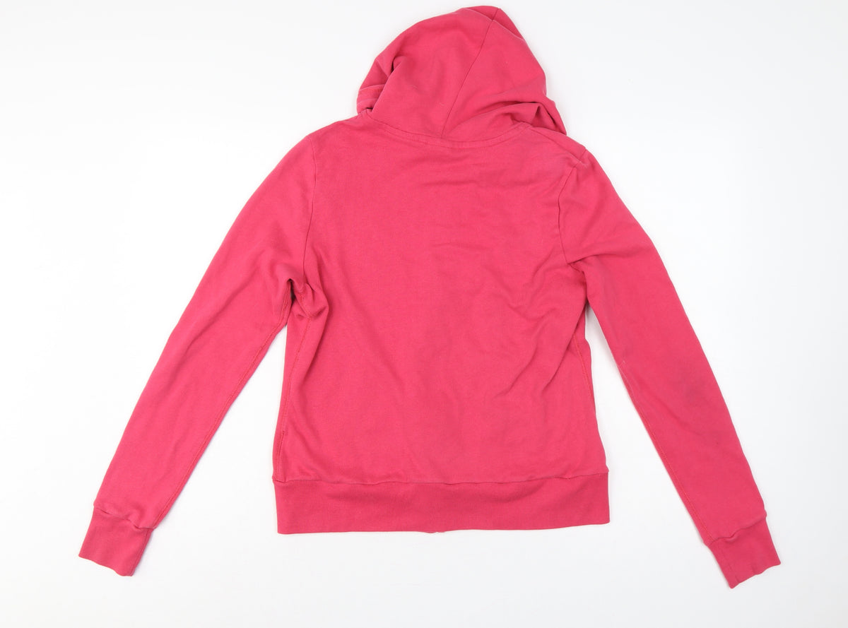 Abercrombie & Fitch Women’s Pink L Full Zip Logo Hoodie