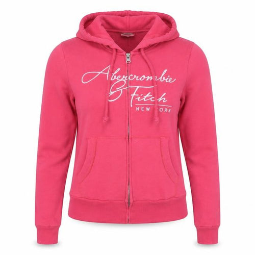 Abercrombie & Fitch Women’s Pink L Full Zip Logo Hoodie