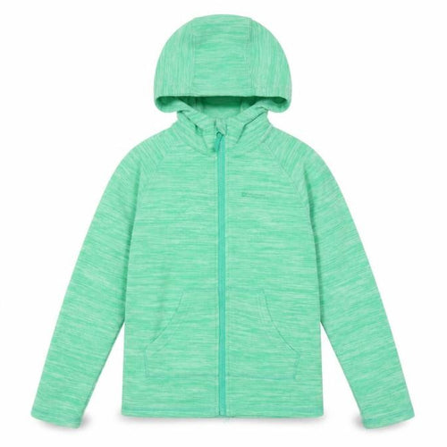 Mountain Warehouse Girls Green 11-12 Years Hooded Full Zip Fleece Jacket