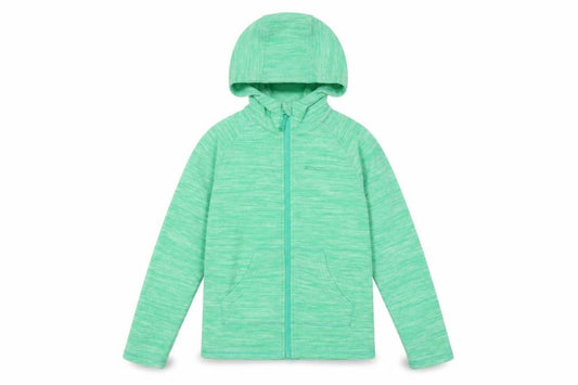 Mountain Warehouse Girls Green 11-12 Years Hooded Full Zip Fleece Jacket