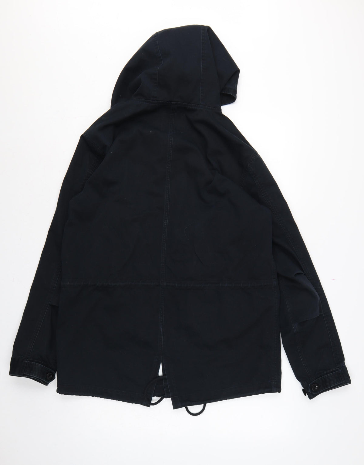 Pretty Green Men’s Black M Hooded Cotton Parka Jacket Logo