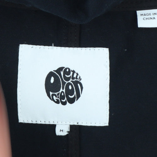Pretty Green Men’s Black M Hooded Cotton Parka Jacket Logo