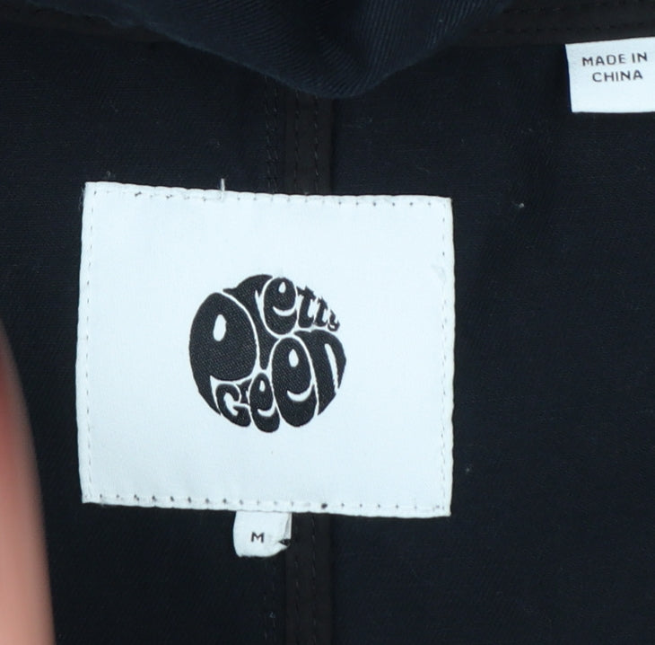 Pretty Green Men’s Black M Hooded Cotton Parka Jacket Logo