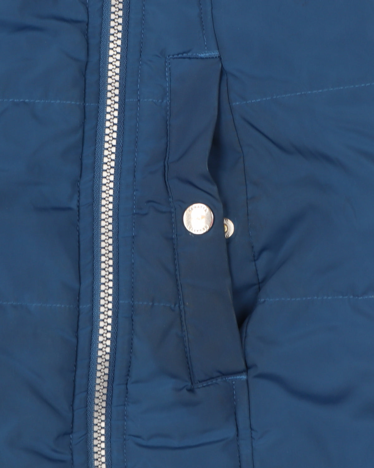 Regatta Women Blue UK 12 Long Quilted Puffer Coat Faux Fur Collar
