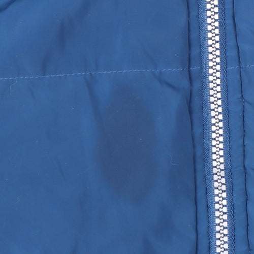 Regatta Women Blue UK 12 Long Quilted Puffer Coat Faux Fur Collar