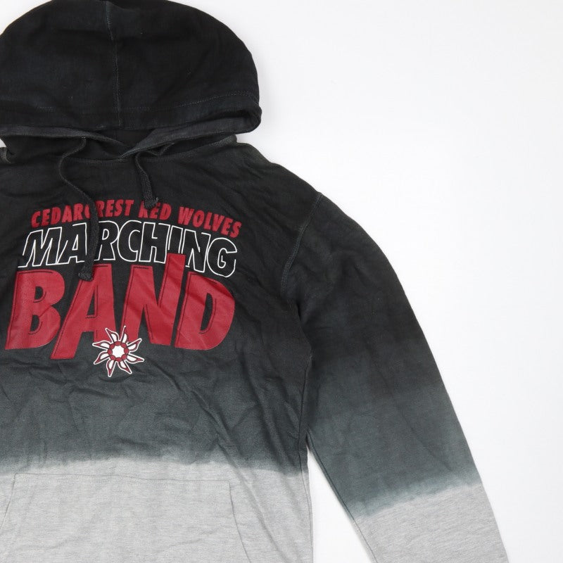 Fan Cloth Men Black Grey L Pullover Hoodie Cedar Crest Marching Band