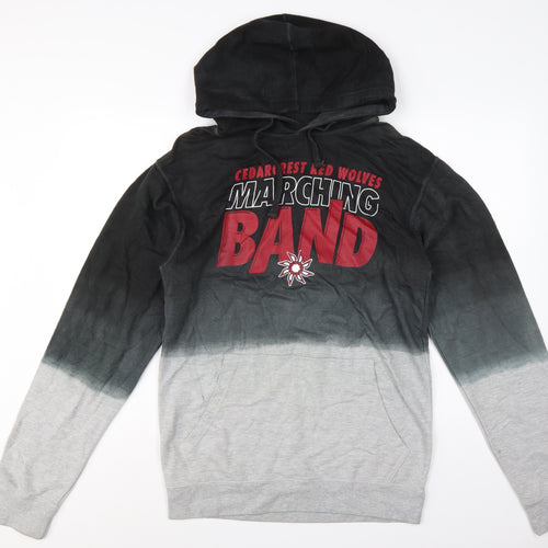 Fan Cloth Men Black Grey L Pullover Hoodie Cedar Crest Marching Band