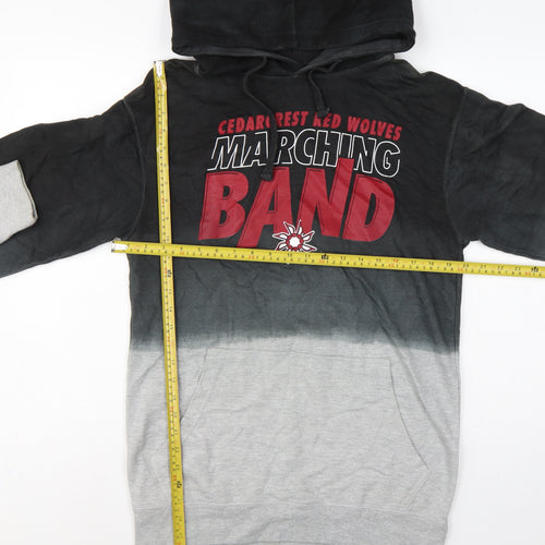 Fan Cloth Men Black Grey L Pullover Hoodie Cedar Crest Marching Band