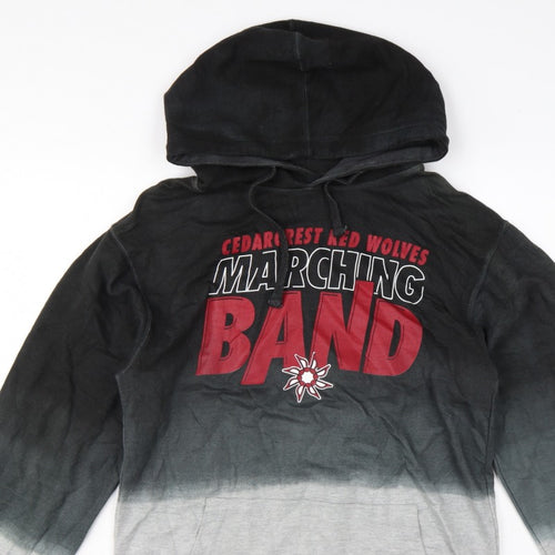 Fan Cloth Men Black Grey L Pullover Hoodie Cedar Crest Marching Band