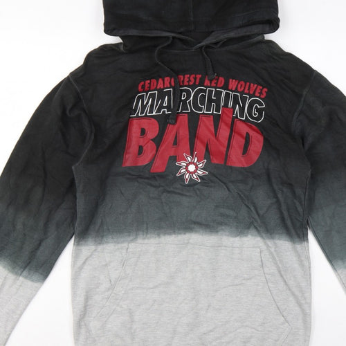 Fan Cloth Men Black Grey L Pullover Hoodie Cedar Crest Marching Band