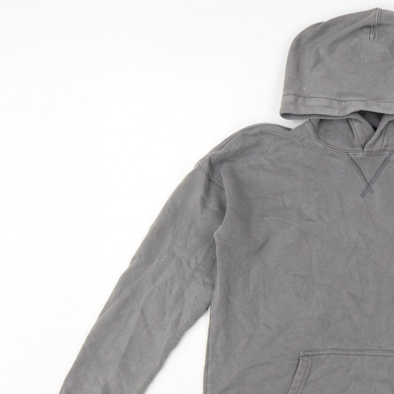 Abercrombie Kids Boys Grey Pullover Hoodie 15-16 Years Fleece Pocket