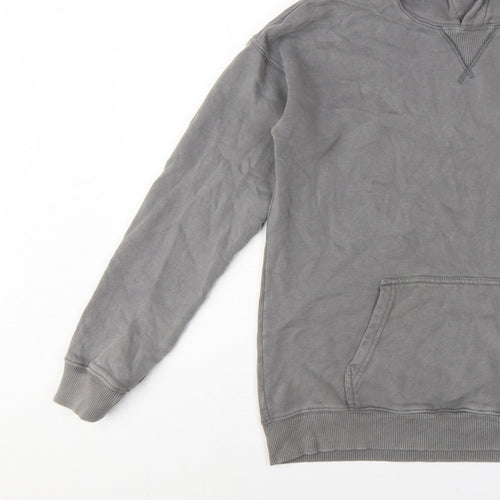Abercrombie Kids Boys Grey Pullover Hoodie 15-16 Years Fleece Pocket
