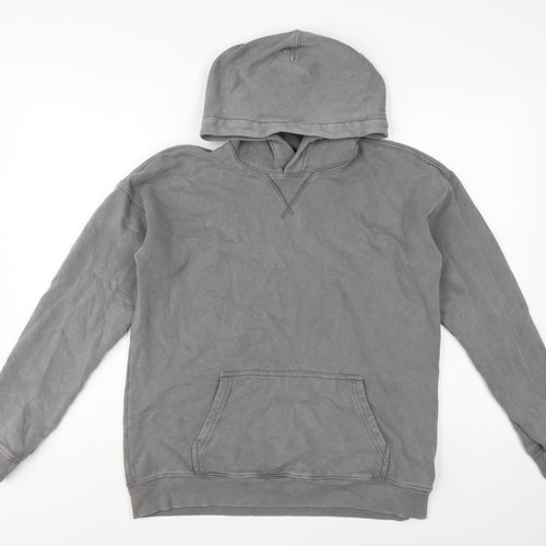 Abercrombie Kids Boys Grey Pullover Hoodie 15-16 Years Fleece Pocket