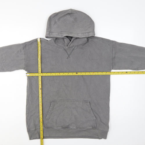 Abercrombie Kids Boys Grey Pullover Hoodie 15-16 Years Fleece Pocket
