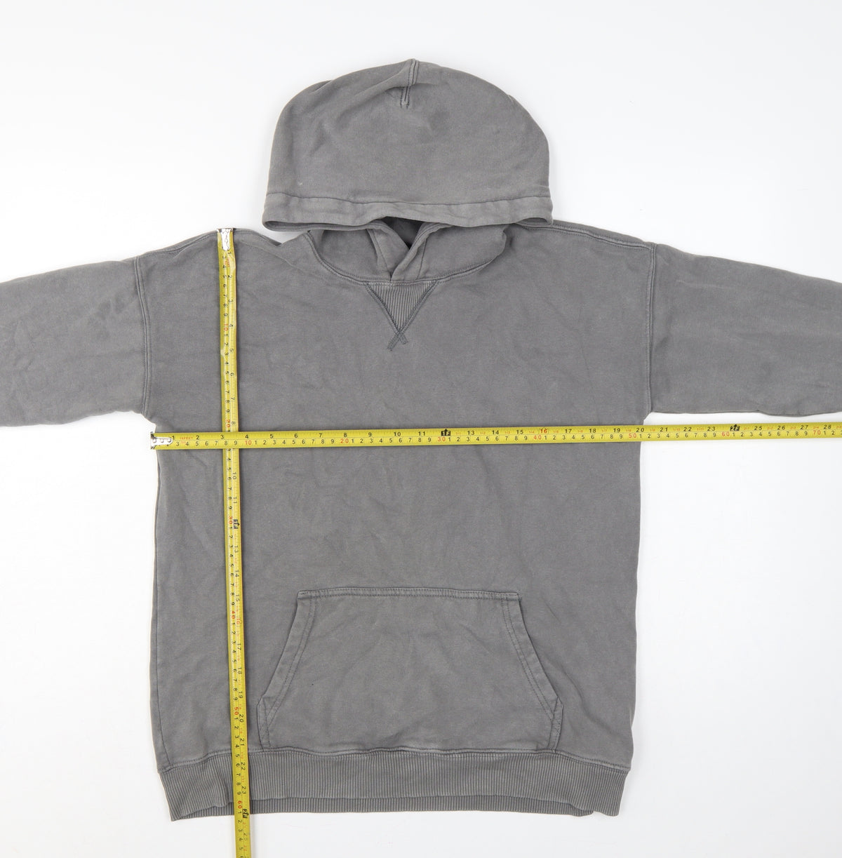 Abercrombie Kids Boys Grey Pullover Hoodie 15-16 Years Fleece Pocket