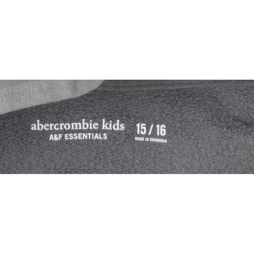 Abercrombie Kids Boys Grey Pullover Hoodie 15-16 Years Fleece Pocket