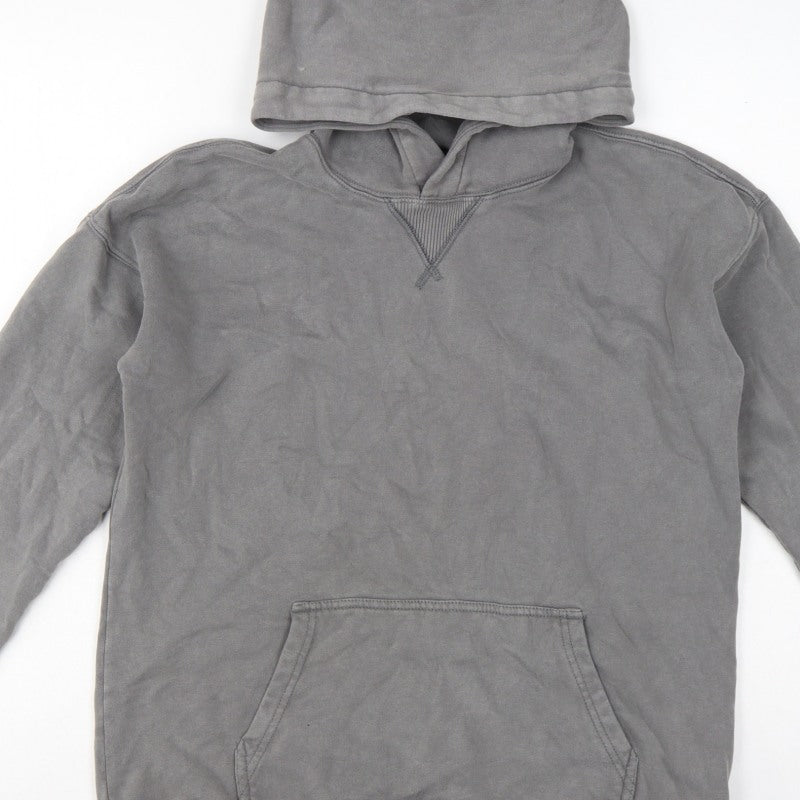 Abercrombie Kids Boys Grey Pullover Hoodie 15-16 Years Fleece Pocket