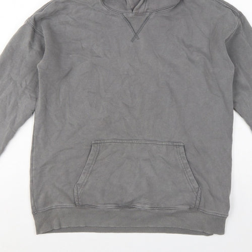 Abercrombie Kids Boys Grey Pullover Hoodie 15-16 Years Fleece Pocket