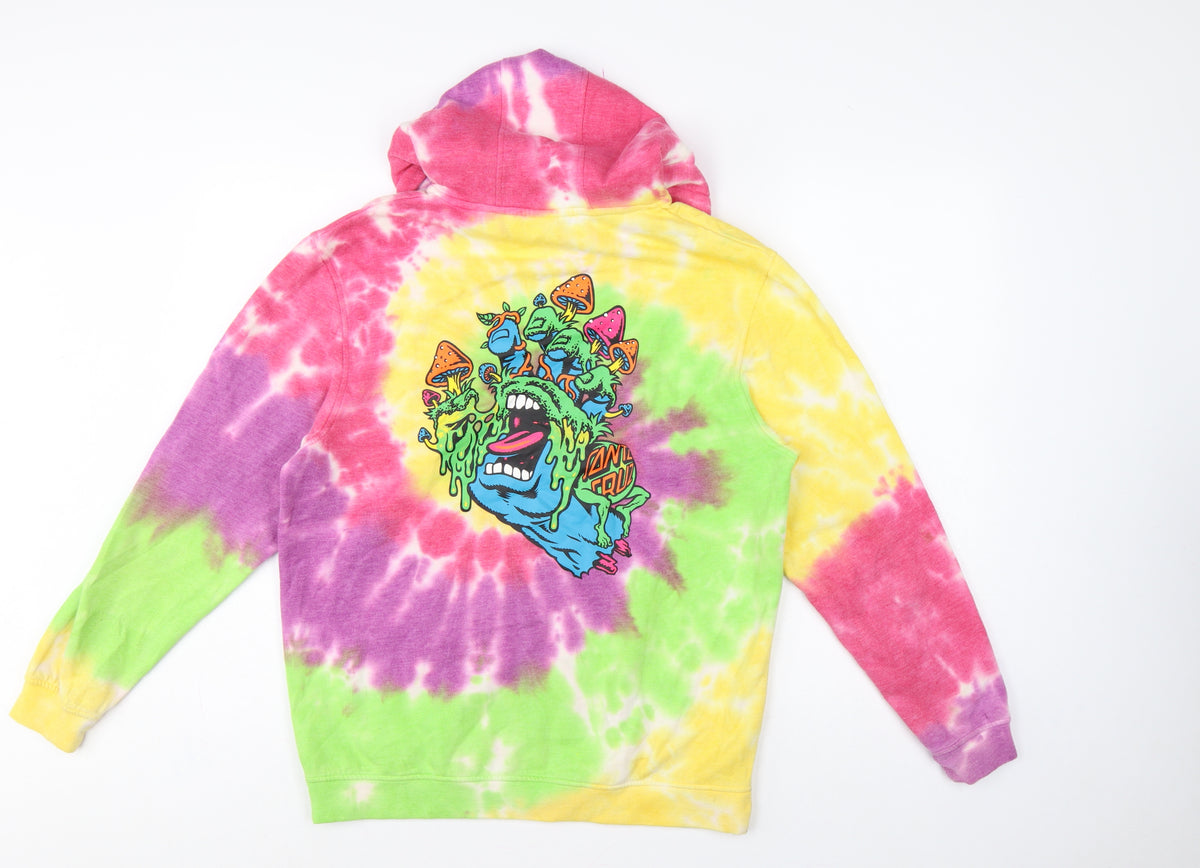 Brand and care label for Santa Cruz Men’s Multicoloured S Tie Dye Pullover Graphic Hoodie