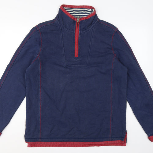 Fat Face Men’s Navy M 1/4 Zip High Neck Cotton Sweatshirt