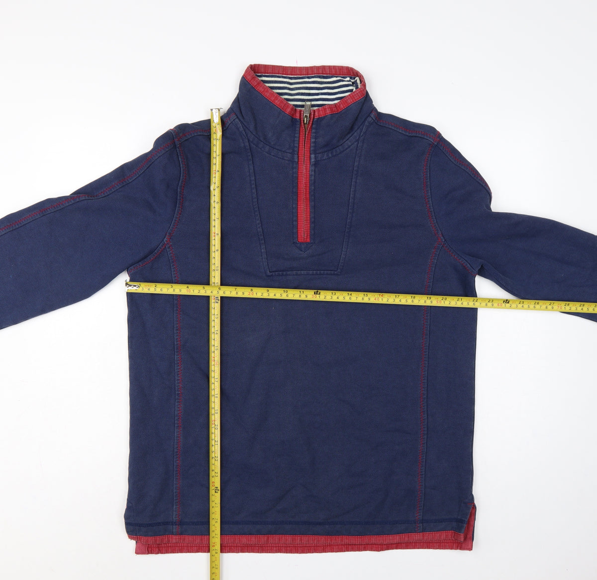 Fat Face Men’s Navy M 1/4 Zip High Neck Cotton Sweatshirt