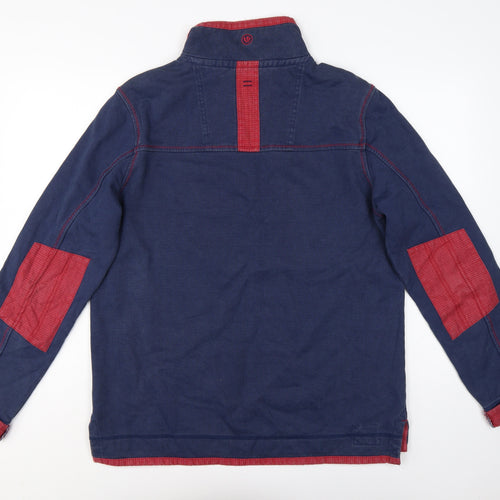Fat Face Men’s Navy M 1/4 Zip High Neck Cotton Sweatshirt