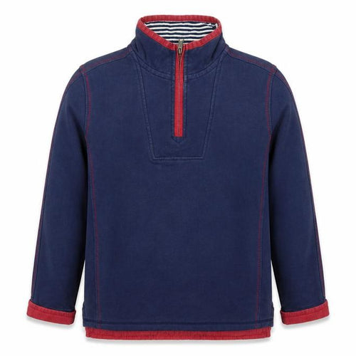 Fat Face Men’s Navy M 1/4 Zip High Neck Cotton Sweatshirt