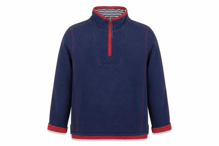 Fat Face Men’s Navy M 1/4 Zip High Neck Cotton Sweatshirt