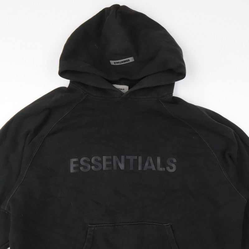 Essentials Fear of God Men’s Black XL Pullover Logo Hoodie