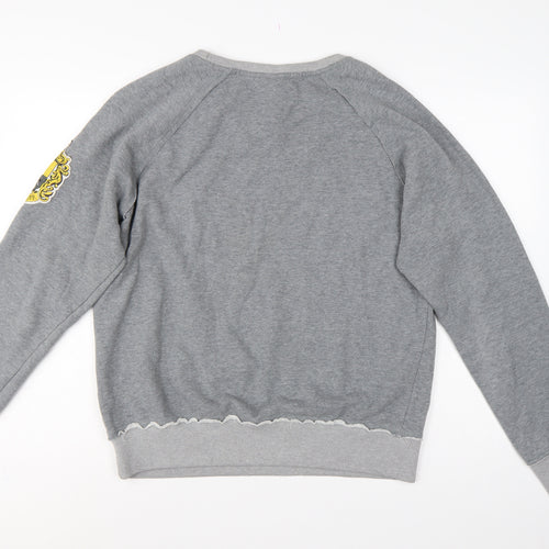 Harry Potter Unisex Grey L Hufflepuff Graphic Pullover Sweatshirt