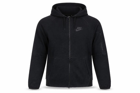 Nike Men’s Black S Full Zip Hooded Logo Sweatshirt Hoodie