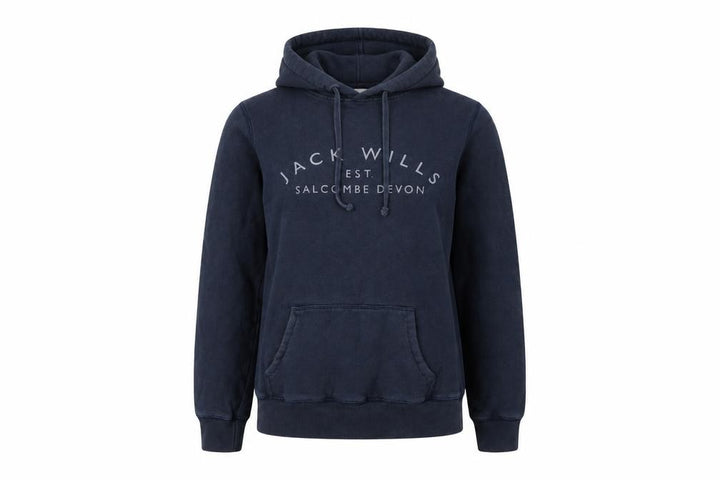 Jack Wills Women’s Navy Blue UK 10 Pullover Logo Hoodie