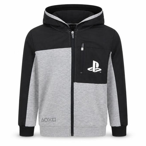 Primark Boys 8-9 Years Grey Black PlayStation Full Zip Hoodie
